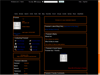 Plain MySpace Layouts