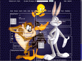 Cartoon MySpace Layouts