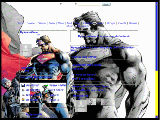 Cartoon MySpace Layouts