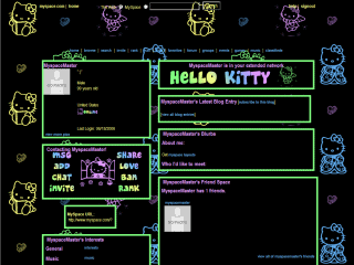 Cartoon MySpace Layouts