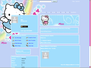 Cartoon MySpace Layouts