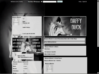 Cartoon MySpace Layouts