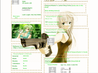 Anime MySpace Layouts