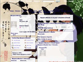 Anime MySpace Layouts