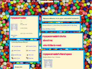 Candy MySpace Layouts