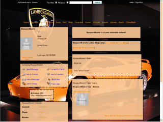 Car MySpace Layouts
