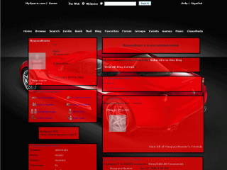 Car MySpace Layouts