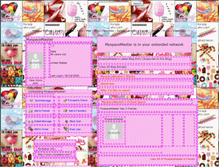 Candy MySpace Layouts