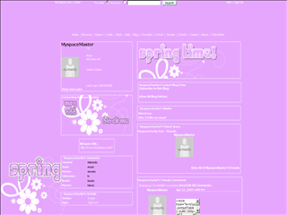 Flowers MySpace Layouts