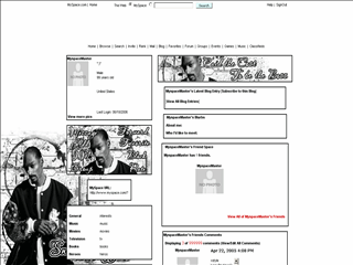 Hiphop MySpace Layouts