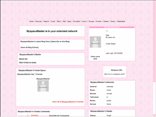 Pink MySpace Layouts