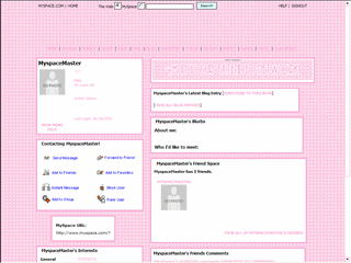 Pink MySpace Layouts