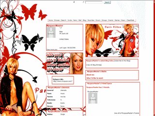 Celebrity MySpace Layouts