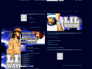 Hiphop MySpace Layouts