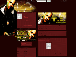 Hiphop MySpace Layouts