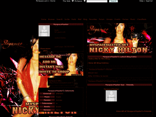 Models MySpace Layouts