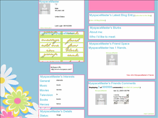 Flowers MySpace Layouts